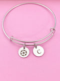 Silver Soccer Bracelet Keychain Necklace, D188