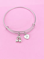 Silver Cherry Charm Bracelet, N5302Z