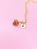 Gold Pomegranate Charm Necklace, N1443