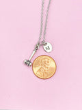 Silver Gavel Justic Hammer Charm Necklace, Lawyer Attorney Gift, Law School Graduate Gift, N1531C