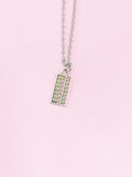 Silver Abacus Charm Necklace, N1500Z
