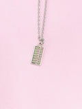 Silver Abacus Charm Necklace, N1500Z