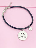 PS I Love You Bracelet, PS. I Heart U Charm, Boyfriends Girlfriend Valentine Gifts, Anniversary Gifts, Love Jewelry, N1102C