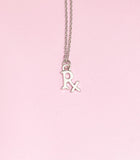 Silver Rx Charm Necklace, N21