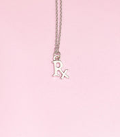 Silver Rx Charm Necklace, N21
