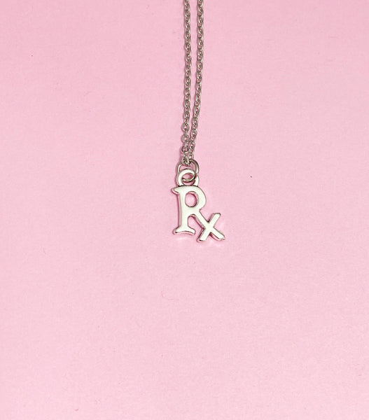 Silver Rx Charm Necklace, N21