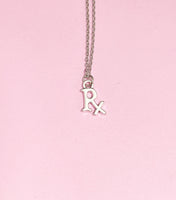 Silver Rx Charm Necklace, N21