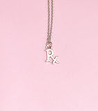 Silver Rx Charm Necklace, N21
