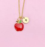 Red Apple Charm Necklace, N3576