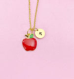 Red Apple Charm Necklace, N3576
