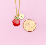 Red Apple Charm Necklace, N3576