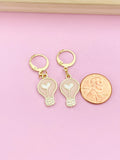 Gold Light Bulb Heart Earrings, Teacher Gift
