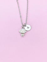 Silver Monkey Charm Necklace, N160