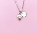 Silver Monkey Charm Necklace, N160