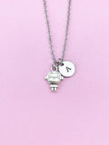 Silver Monkey Charm Necklace, N160