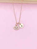 Rose Gold Evil Eye Charm Necklace, N1758A