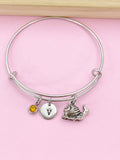 Silver Snail Charm Bracelet, Naturalist Gifts, AN2098