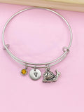 Silver Snail Charm Bracelet, Naturalist Gifts, AN2098