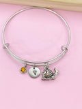 Silver Snail Charm Bracelet, Naturalist Gifts, AN2098