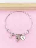 Silver Pinecone Charm Bracelet, N5132