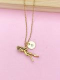 Gold Scuba Charm Necklace, Scuba Diving Gift, N433