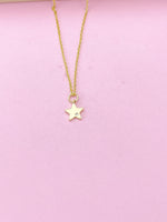 Star Necklace, TINY Gold Star Charm Necklace, N5772