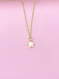 Star Necklace, TINY Gold Star Charm Necklace, N5772