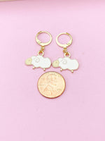 Gold Sheep Charm Earrings, N3997