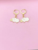 Gold Sheep Charm Earrings, N3997