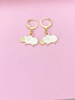 Gold Sheep Charm Earrings, N3997