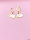 Gold Sheep Charm Earrings, N3997