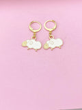 Gold Sheep Charm Earrings, N3997