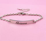 Personalized Customized Name Bracelet, Tarnish Resistant, Birthday Anniversary Engragement Valentine Mother's Day Gifts Idea, D471