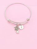 Silver French Horn Charm Bracelet, N1296A