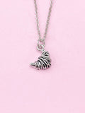 Silver Croissant Charm Necklace, N772A
