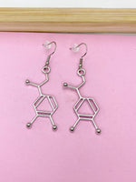 Noradrenaline Earrings, Noradrenaline Charm, Science Earrings, N2008A