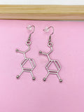 Noradrenaline Earrings, Noradrenaline Charm, Science Earrings, N2008A