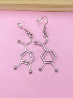 Noradrenaline Earrings, Noradrenaline Charm, Science Earrings, N2008A