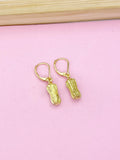 Gold Peanut Charm Earrings, N4821