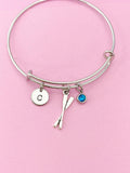 Silver Oar Rowing Charm Bracelet, Kayak Rower Crew Gift, Personalized Gift, N1304