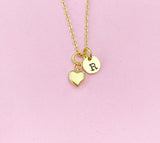 Heart Necklace, 18K Gold Plated Heart Charm Necklace, Danity Necklace, N3592