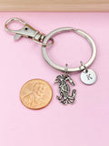 Silver Crab Charm Keychain, N5782