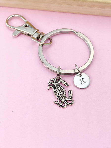 Silver Crab Charm Keychain, N5782