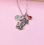 Silver Crab Charm Necklace, N5782A
