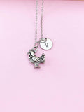 Silver Chicken Charm Necklace, Rooster Charm, N554