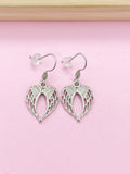 Silver Angel Wing Earrings, Angel Gift, Guardian Angel, Hypoallergenic Earrings, N4456