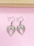 Silver Angel Wing Earrings, Angel Gift, Guardian Angel, Hypoallergenic Earrings, N4456