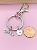Silver Dance Charm Keychain, N2666A
