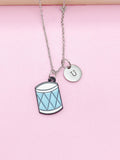 Silver Drum Charm Necklace, Music Charm, Matching Band Gifts, Personalized Gift, N5787