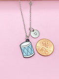 Silver Drum Charm Necklace, Music Charm, Matching Band Gifts, Personalized Gift, N5787